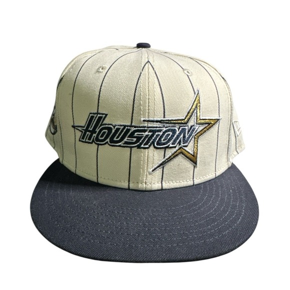 New Era Other - Houston Astros New Era 59Fifty Hat White Pinstripe Side Patch Cap‎ | Size 8